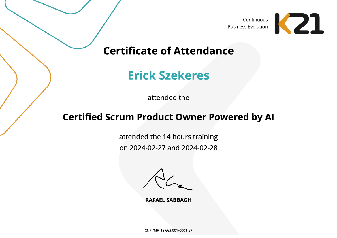 Certificado K21